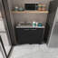 Évier de cuisine et armoire Black Kitchen 2 avec portes pratiques pour les étagères à structure stable-121565428