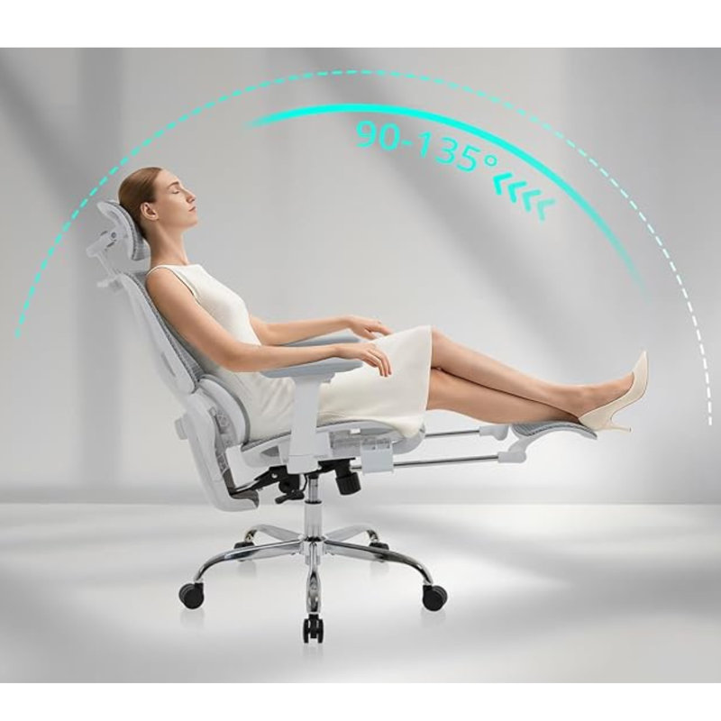 Wahson Office Chair Executive Manager Desk Chair with Adjustable Recline Ergonomic Computer Chair with Footrest for Office Workplace,