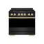 ZLINE Autograph 36 in. 5.2 cu. ft. Marino Dual Fuel Range w/ 6 Gas Burners & White & Gold Accents-257506965