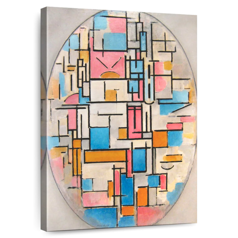 Composition ovale avec plans couleur I, H 24 po x l 16 po