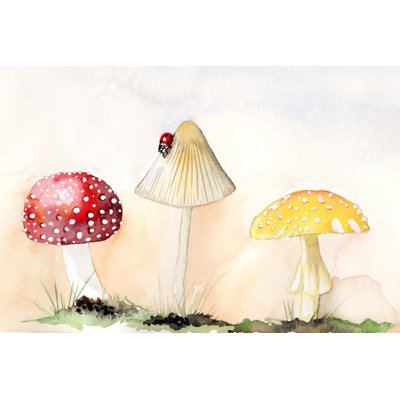 " Faerie Mushrooms I " by Alicia Ludwig Painting Print