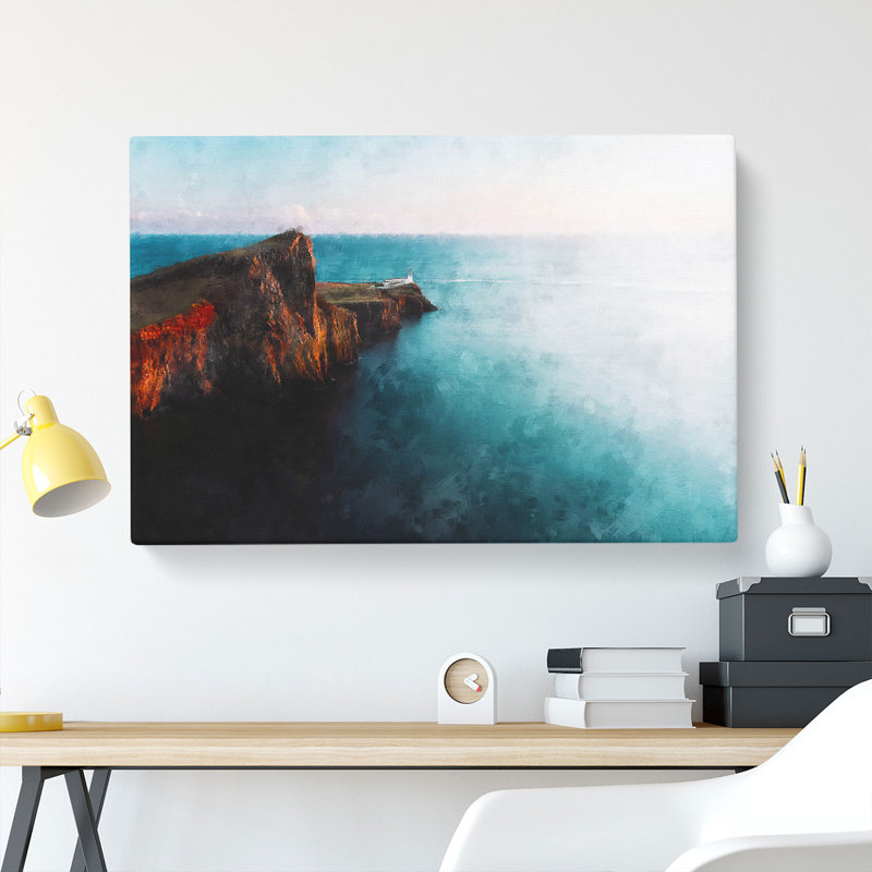 Neist Point Lighthouse Isle Of Skye - Wrapped Canvas Painting, 40cm H x 60cm W x 3cm D
