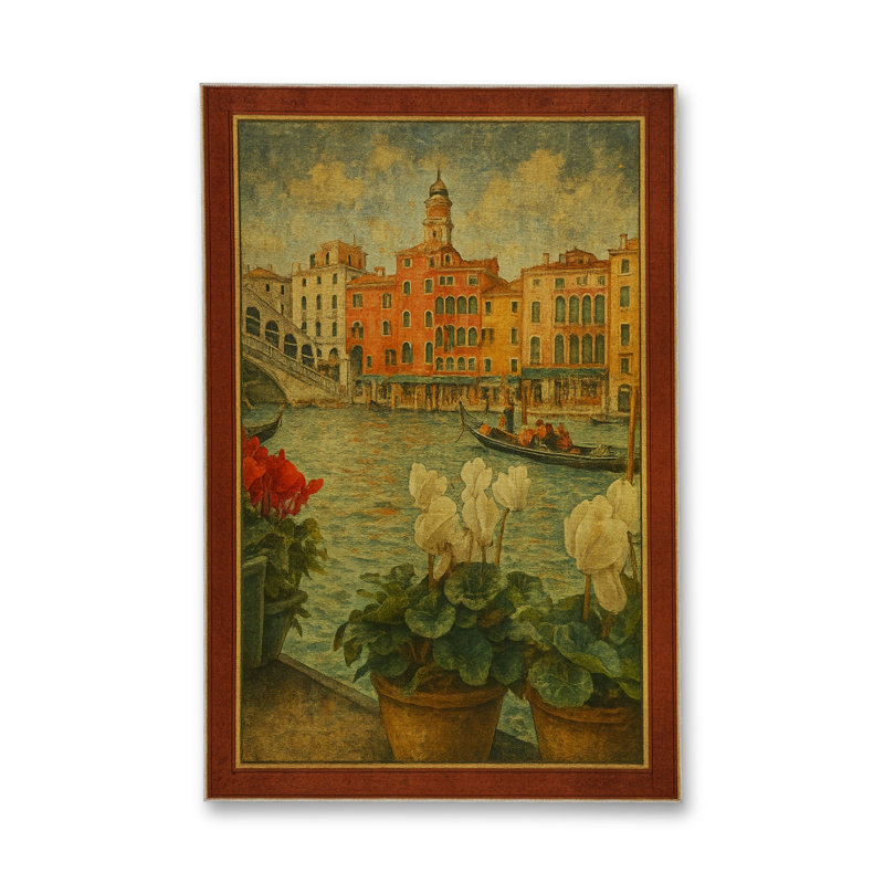 Tapis tissé à motif floral lavable Mosso, 2' x 2'11"
