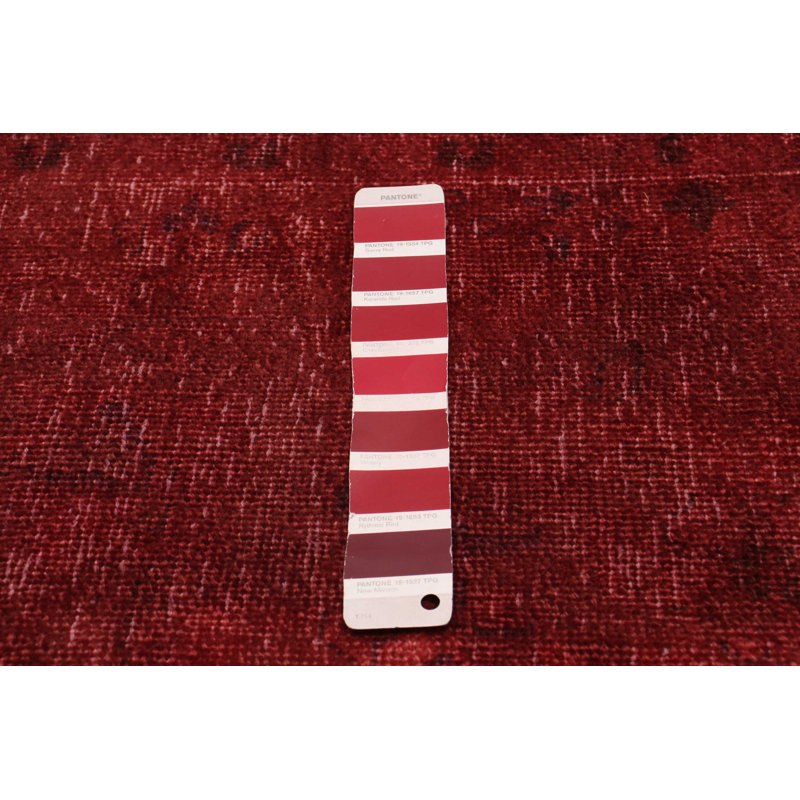 Tapis unique en laine de couleur rouge 9 pi 6 po x 12 pi 6 po Wanisha