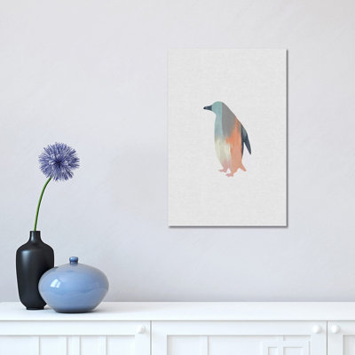 Pastel Penguin - Wrapped Canvas Painting