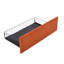 Convertible orange en velours côtelé 4 avec rangement, compartiment coulissant, ports et porte-gobelets pour accoudoirs pour espaces de vie Rangement en forme de L, charge mobile, coussins moelleux-121369675