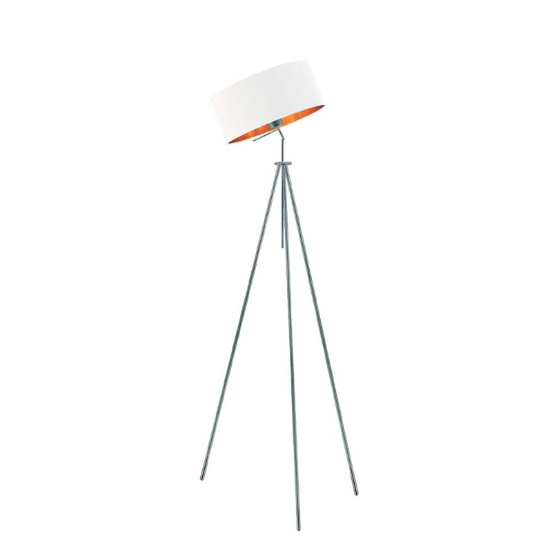 Scholl 145 H cm Tripod Floor Lamp, White, Silver