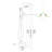 Topcraft Single Handle Floor Mounted Freestanding Tub Faucet with Handheld Shower, Brushed Nickel-51724473