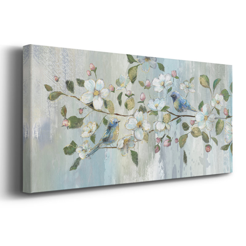 Painterly Spring - Toile tendue avec châssis - Prêt à accrocher, H 20 po x l 50 po