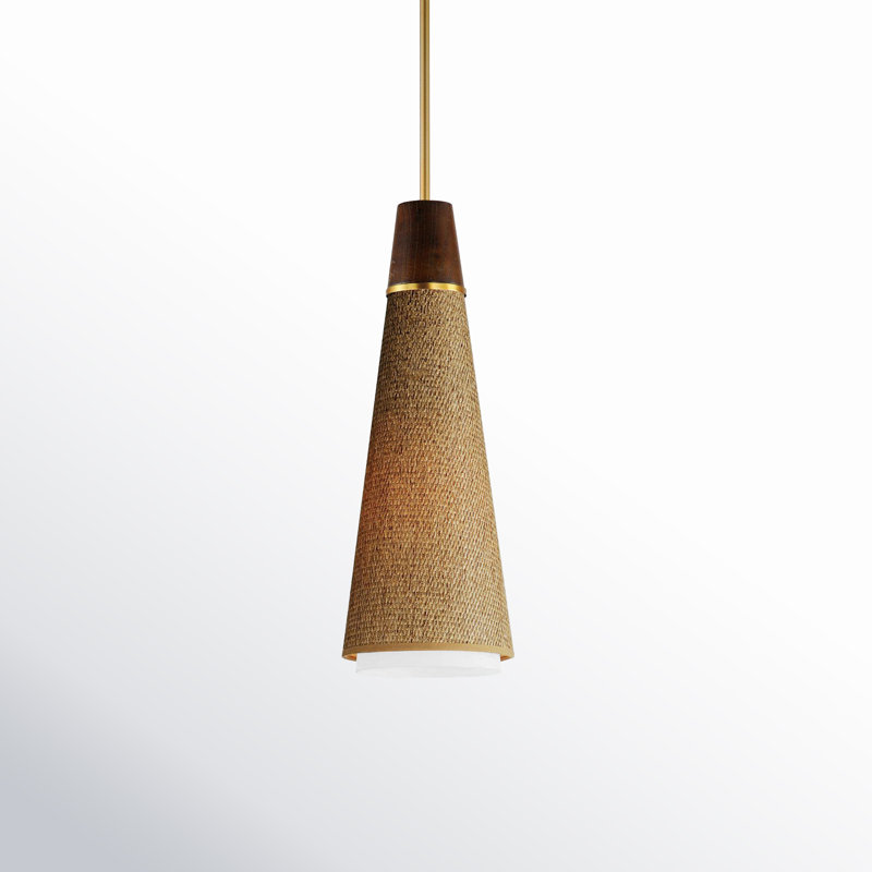 Cayra 1 - Light Natural Aged Brass Single Pendant