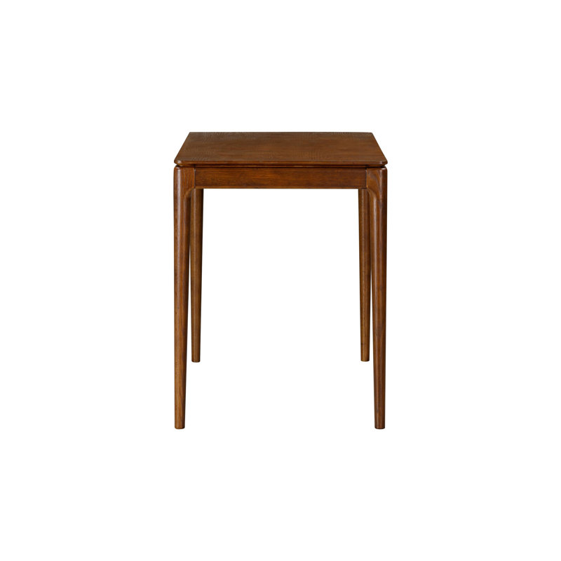 NTC Mingle Modern Wooden Rectangle Desk Table with Hidden Drawer – Waterproof & Heat Resistant, Dark Walnut, Dark Walnut