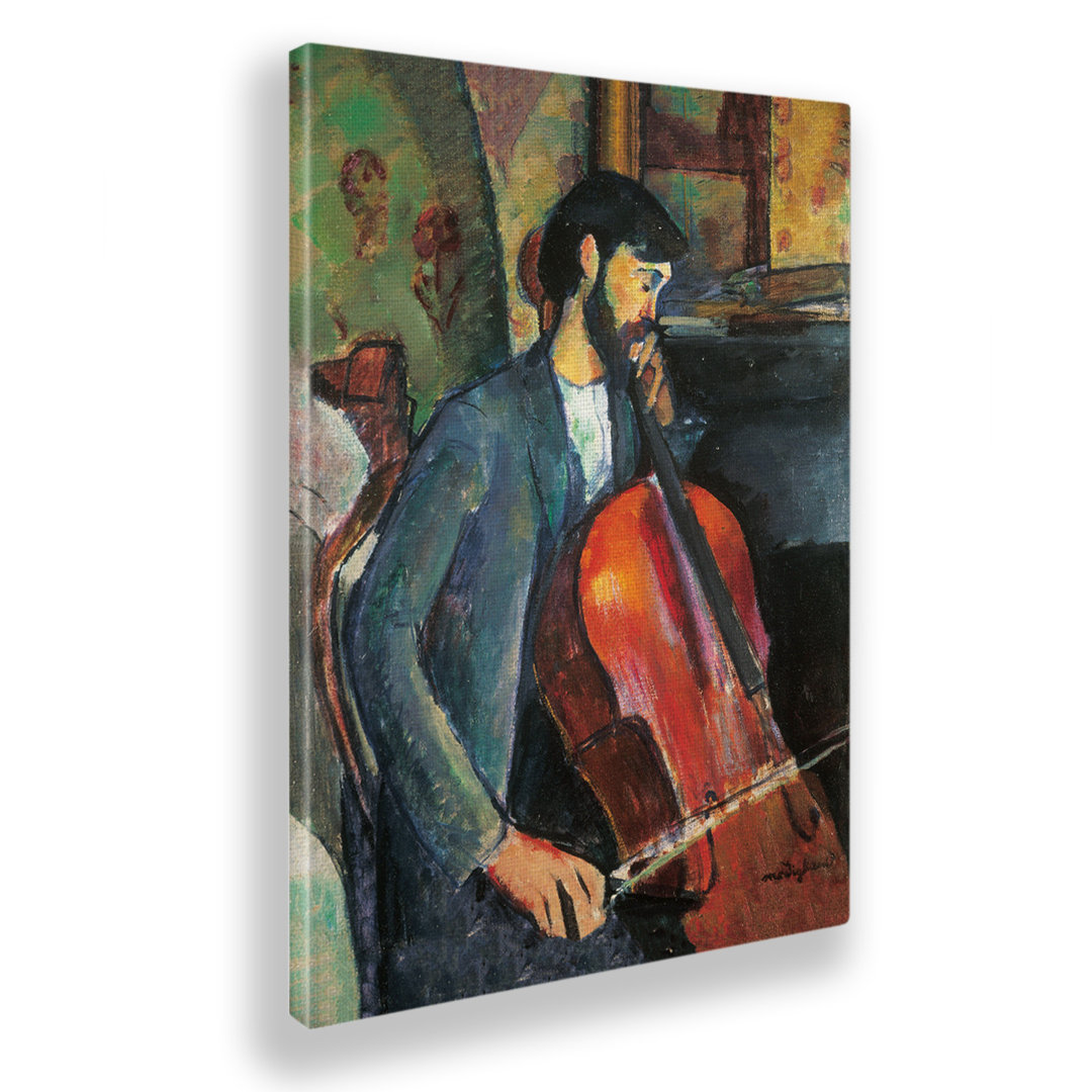 Leinwandbild The Cellist von Amedeo Modigliani