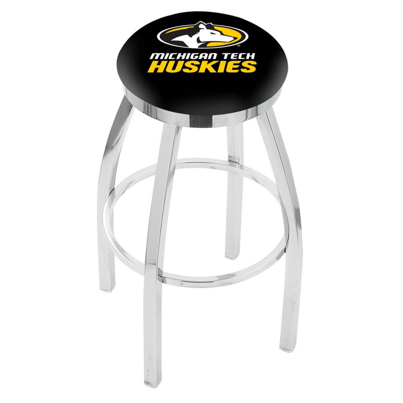 NCAA Swivel Counter and Bar Stool, Michigan Tech, "Counter Stool (25" Seat Height)"
