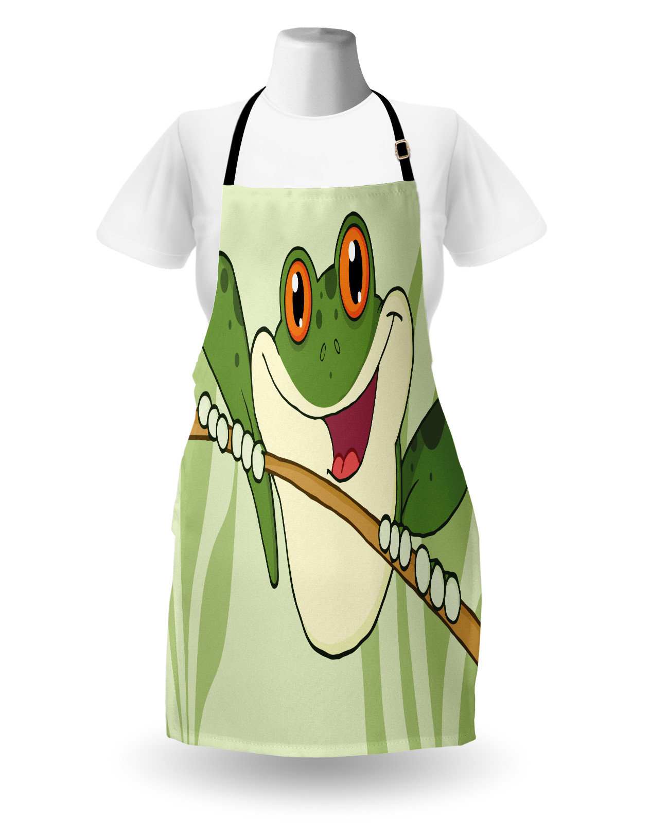 East Urban Home Frogs Apron Unisex Happy Amphibian in Jungle Adult Size ...