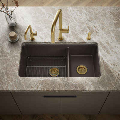 Cairn® 34" L x 18" W Double Basin Undermount with Accessories