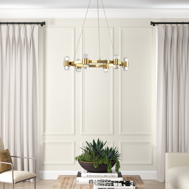 Miller 12 - Light Dimmable LED Wagon Wheel Chandelier