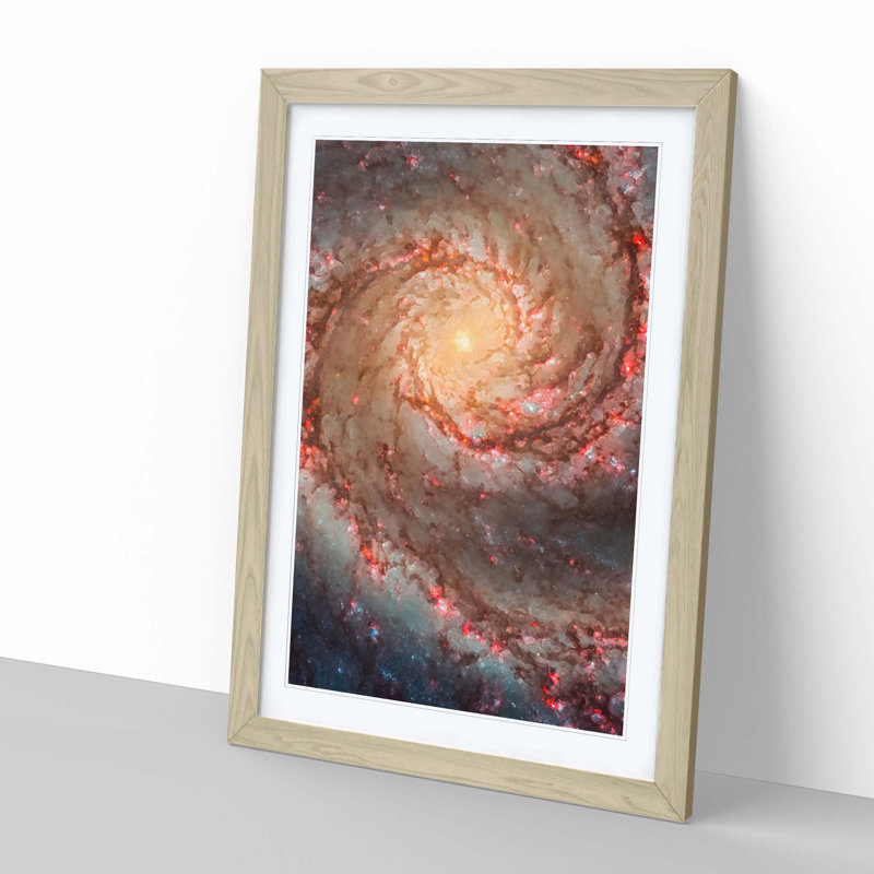 Universe in Abstract Vol.27 - Picture Frame Graphic Art Print, Oak Framed, 65cm H x 48cm W x 2cm D