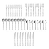 Fortessa Royal Pacific  18/10 Stainless Steel, 40 Piece Flatware Set (Service for 8), Silver