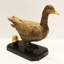 Cast Brass Goose with Egg Figurine