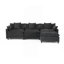 Canapé modulaire en L 108 po avec canapé-lit modulaire en L 108 po avec repose-pieds en chenille et siège profond avec coussin pour le salon, la chambre à coucher et un appartement-129455680