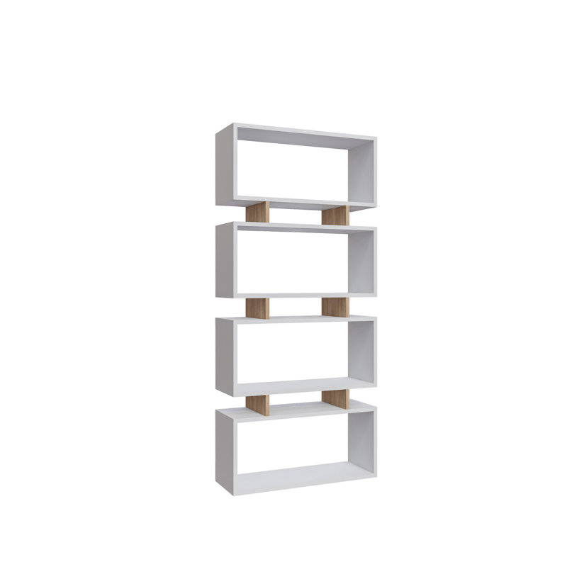 Bibliothèque, Blanc; chêne