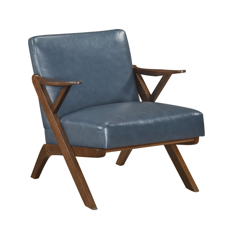Chaise d'appoint moderne tapissier 1pc, Brun, Bleu