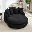 Fauteuil demi-tonneau 53 po avec méridienne ronde surdimensionnée 53 po Chenille-118022642