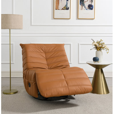 Fauteuil inclinable et oscillant en cuir synthétique Talmon
