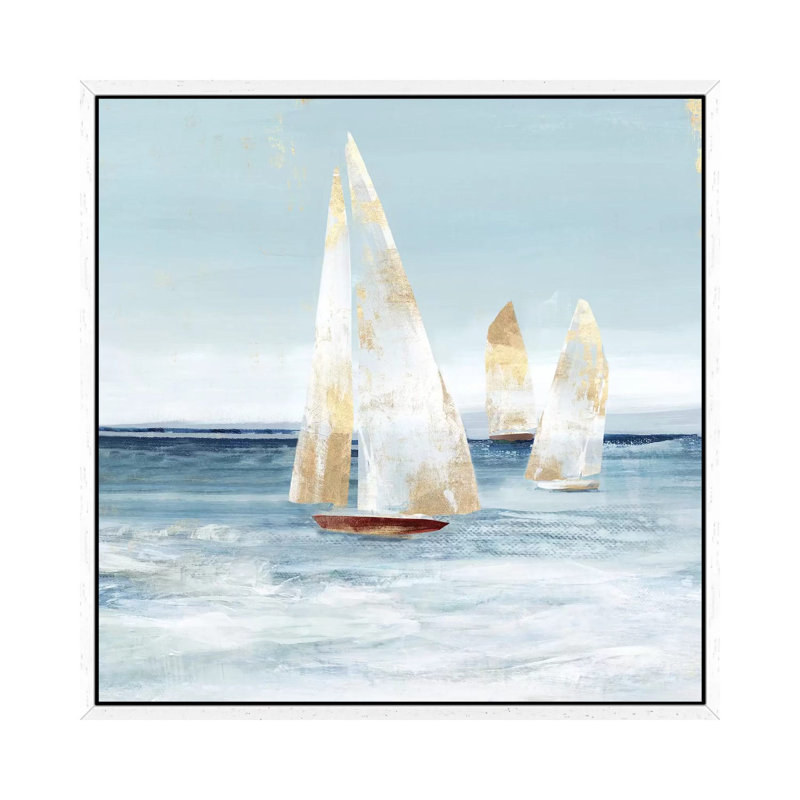Mainsail II by Isabelle Z - Painting on Canvas, 66.04 cm H x 66.04 cm W, White Framed