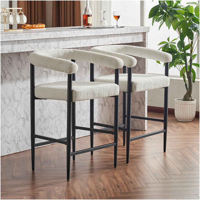Ensemble de 2 tabourets de bar rembourrés Modern