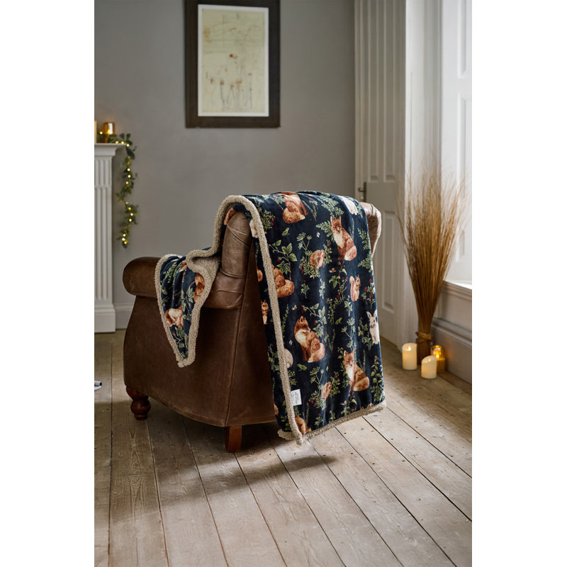 Deyongs 1846 Throw, Navy Abstract 2