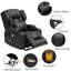 Fauteuil de massage chauffant en similicuir-1885689694