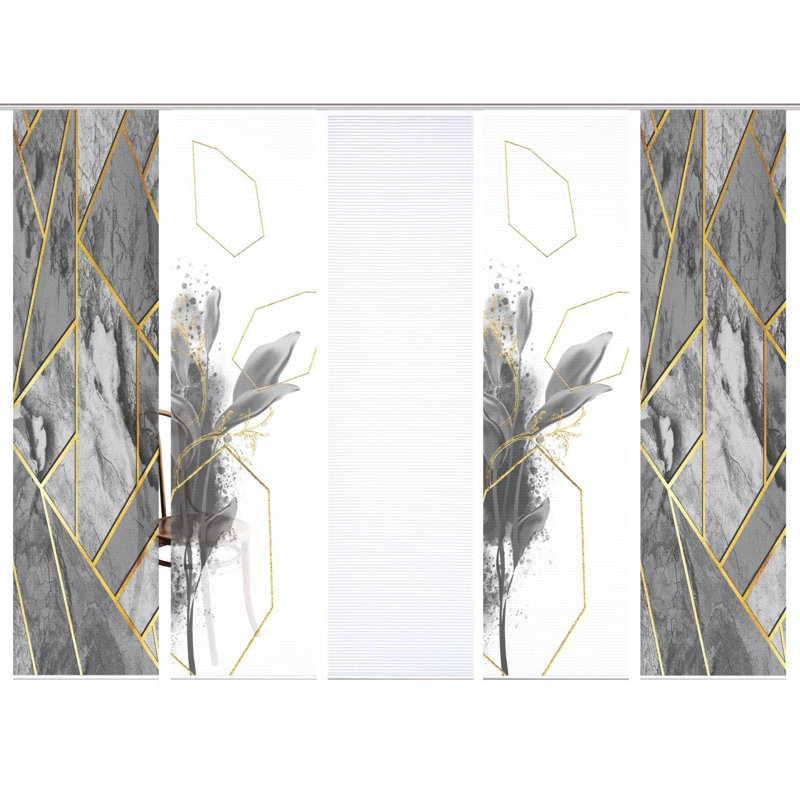 Semi Sheer Sliding Panel, in Grey
