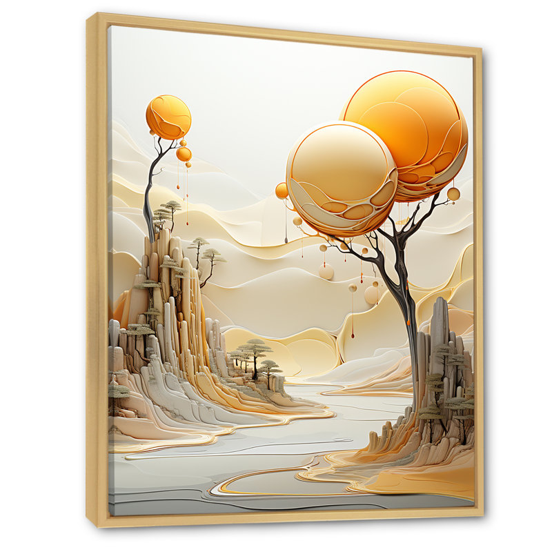 «Silence Of The Tree Full Moon Forest Scene I», reproduction sur toile, H 40 po x l 30 po x P 1,5 po, Cadre naturel flottant