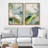 Green Calm Relax Abstract Floral Botanical - Framed Canvas Master Bedroom Wall Art 2 Pieces Print-98109404-98109405