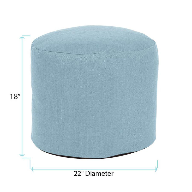 Vinita Upholstered Pouf, Breeze