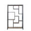 Unité de rangement à 8 tablettes de style industriel: cadres en métal robustes, conception KD peu encombrante avec détails en bois