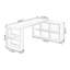 Bureau en bois massif en forme de L noyer clair-350541420