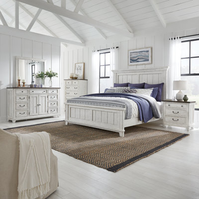 Chalita King Panel Bed, Dresser And Mirror, Chest, Two Nightstand Bedroom Set