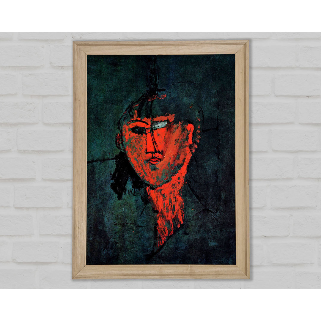 Kopf von Modigliani - Einzelner Bilderrahmen Kunstdrucke