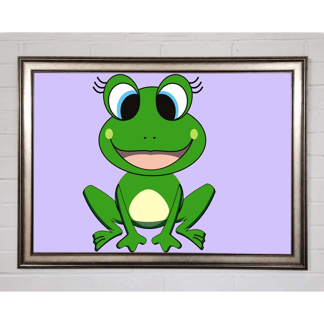 Happy Frog Ready to Leap Lilac - Einzelner Bilderrahmen Kunstdrucke