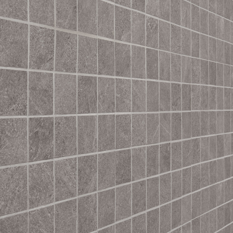 Monolith 11.81 In. X 11.81 In. Matte Porcelain Mosaic Floor And Wall Tile (0.96 Sq. Ft. / Each), Slate Gray
