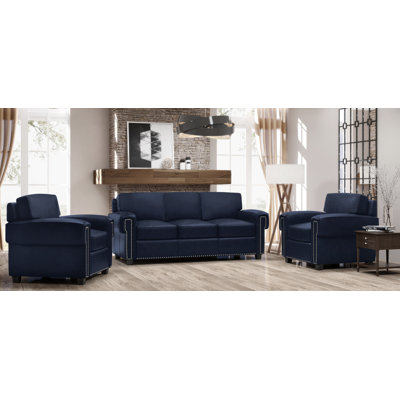 Ensemble de salon en cuir 3 pièces Fardin