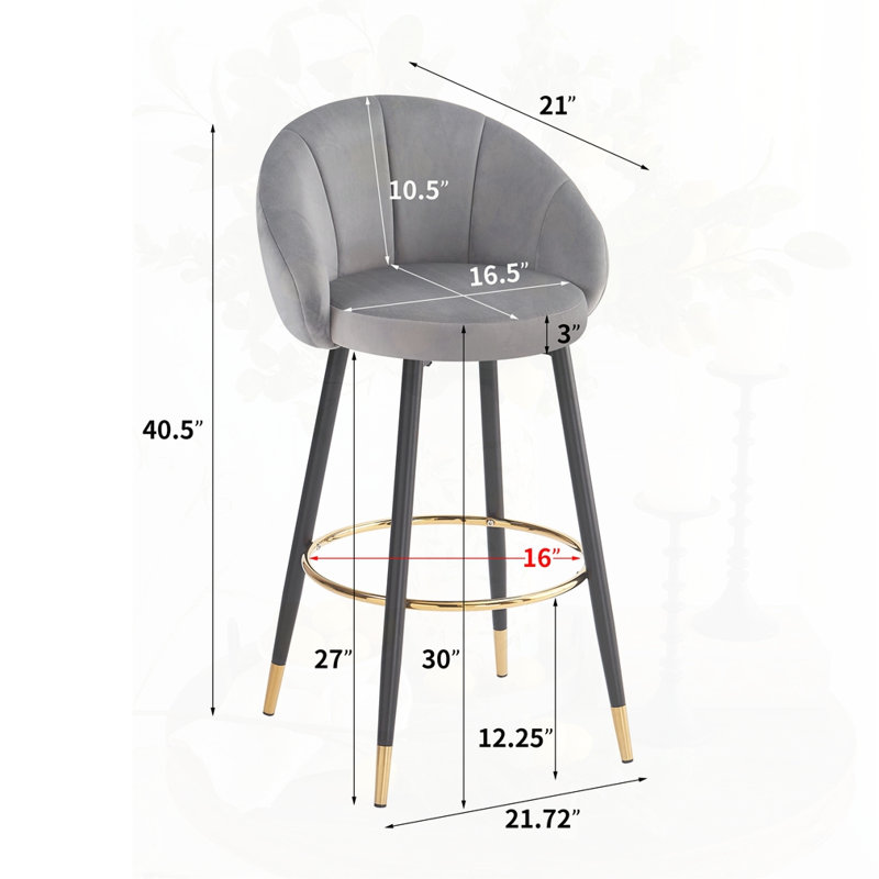 Ensemble de 2 tabourets de bar Luxe