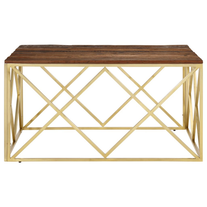 Allegro Four Leg Coffee Table, Gold