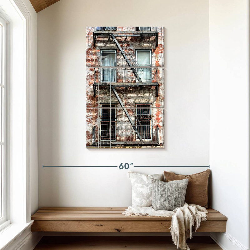 Fire Escape Stairs, 45" H x 28" W
