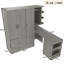 Armoire-penderie multifonctionnelle avec bureau pliable-450194016