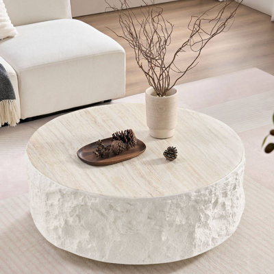 35.43" Fiberglass Center Coffee Table by Ivy Bronx