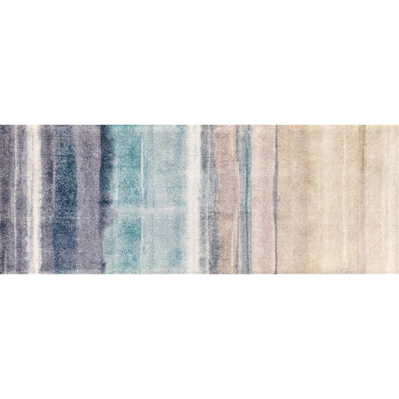 Tapis de couloir turquoise 2 'x 6' lavable à la machine avec protection UV