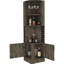 Armoire à 2 tablettes brun foncé à 2 tablettes, rehaussant l'aspect décoratif de votre espace Armoire élégante avec options de rangement et de présentation-1757055998